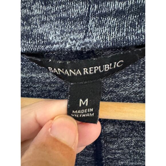 Banana Republic Sweater Black/White Open Front Tiered Long Sleeve Wrap Size M - Picture 5 of 6